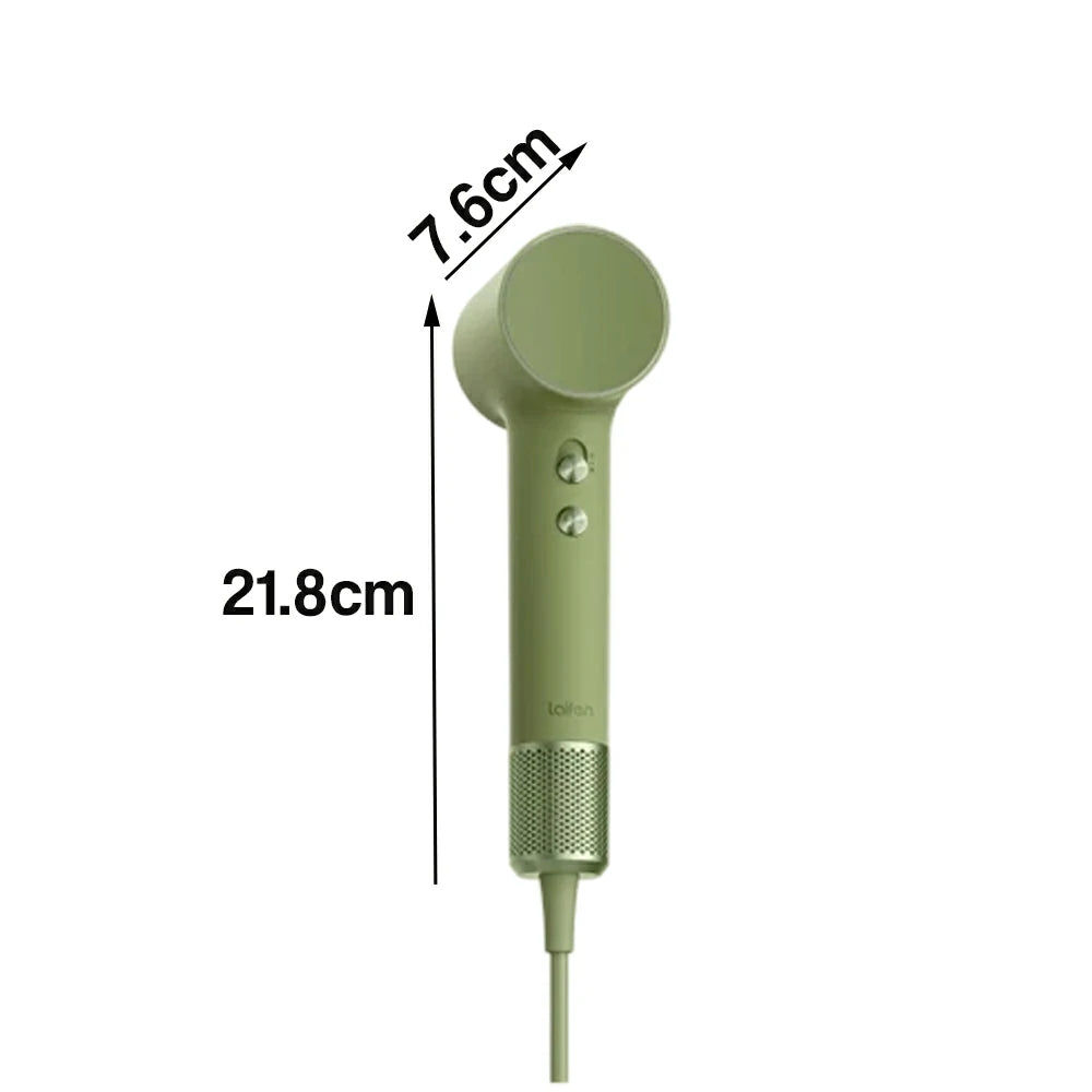 NEVORA High-Speed Hair Dryer - 110,000RPM Powerful Airflow, Soft-Touch Coating, 200M Negative Ions, Child Safe Mode - Green