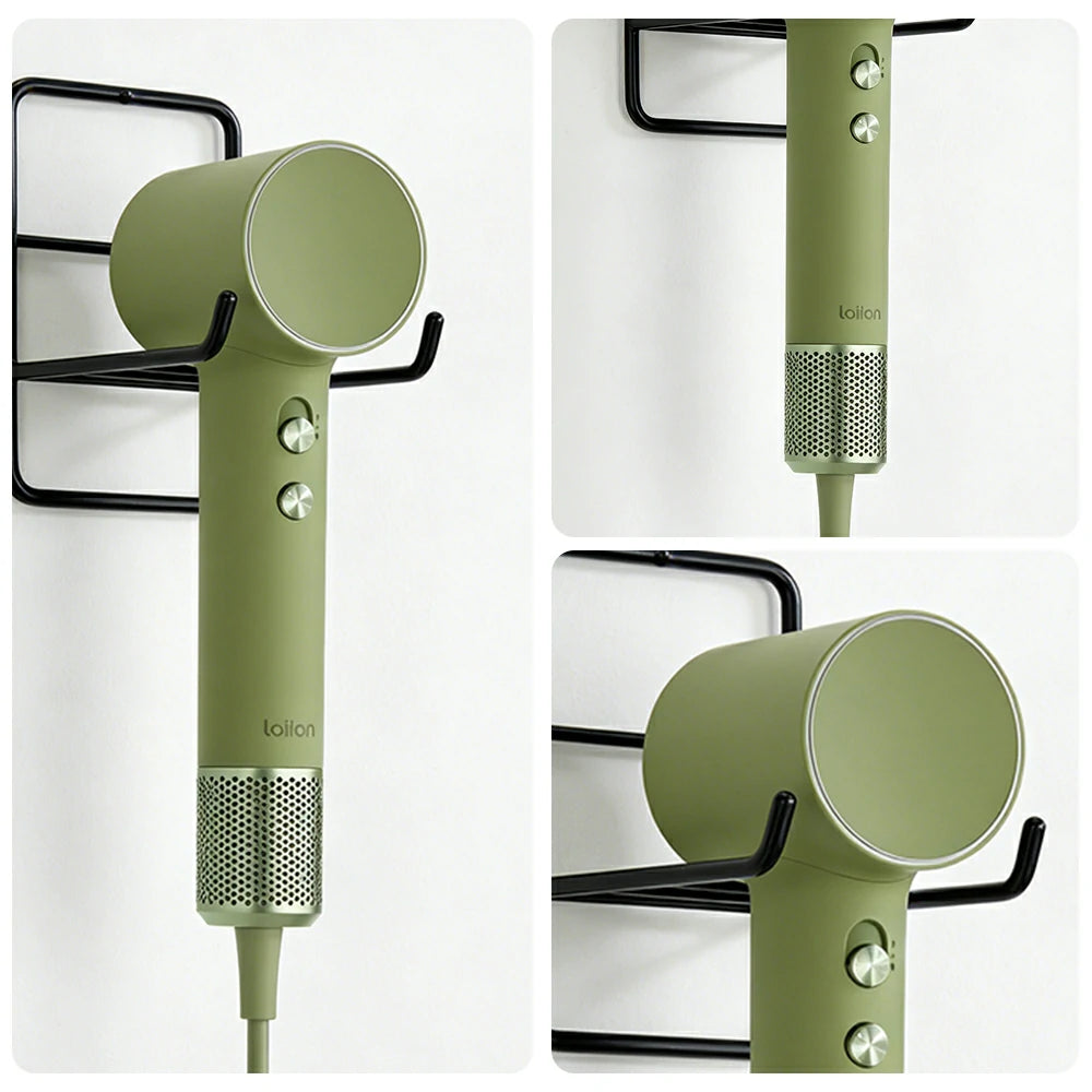 NEVORA High-Speed Hair Dryer - 110,000RPM Powerful Airflow, Soft-Touch Coating, 200M Negative Ions, Child Safe Mode - Green