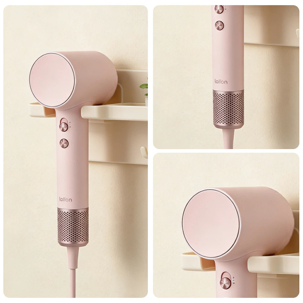 NEVORA High-Speed Hair Dryer - 110,000RPM Powerful Airflow, Soft-Touch Coating, 200M Negative Ions, Child Safe Mode - Pink