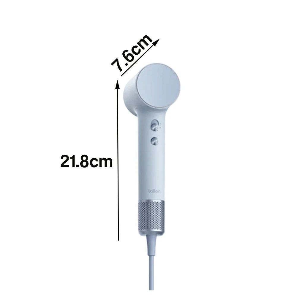 NEVORA High-Speed Hair Dryer - 110,000RPM Powerful Airflow, Soft-Touch Coating, 200M Negative Ions, Child Safe Mode - Blue