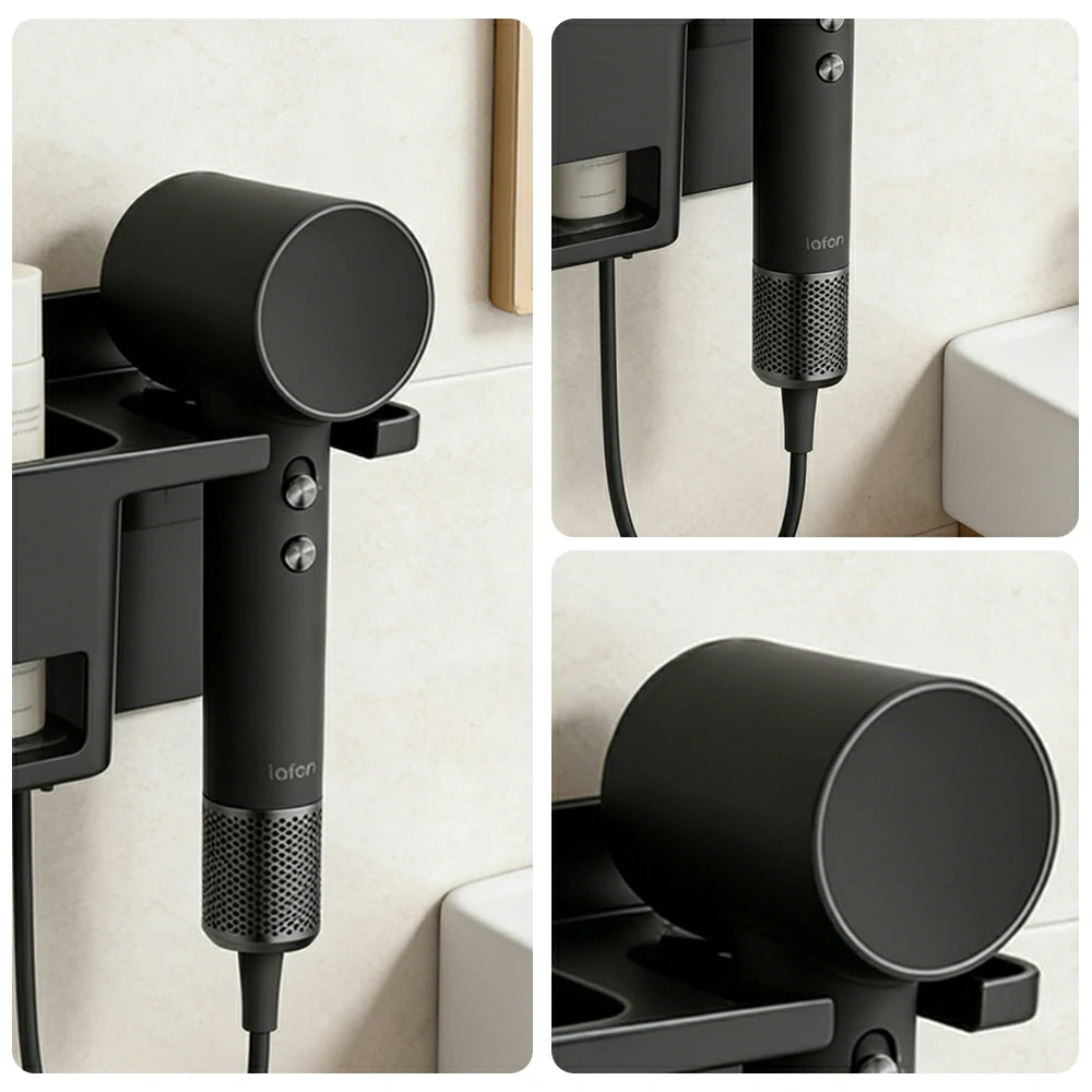 NEVORA High-Speed Hair Dryer - 110,000RPM Powerful Airflow, Soft-Touch Coating, 200M Negative Ions, Child Safe Mode - Black