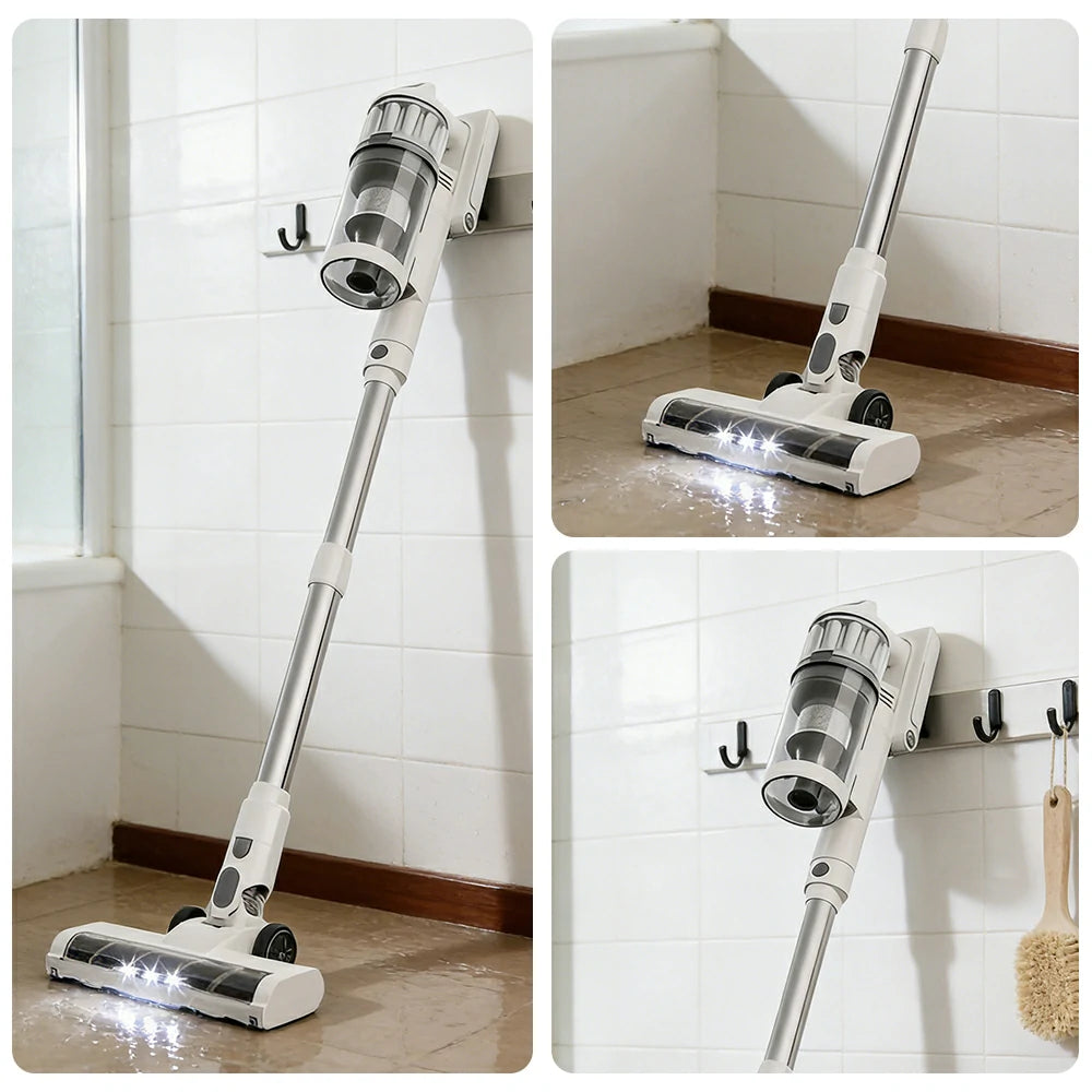 NEVORA Cordless Vacuum Cleaner with 40000Pa Suction Anti Tangle Roller Low Profile Head and Storage Stand