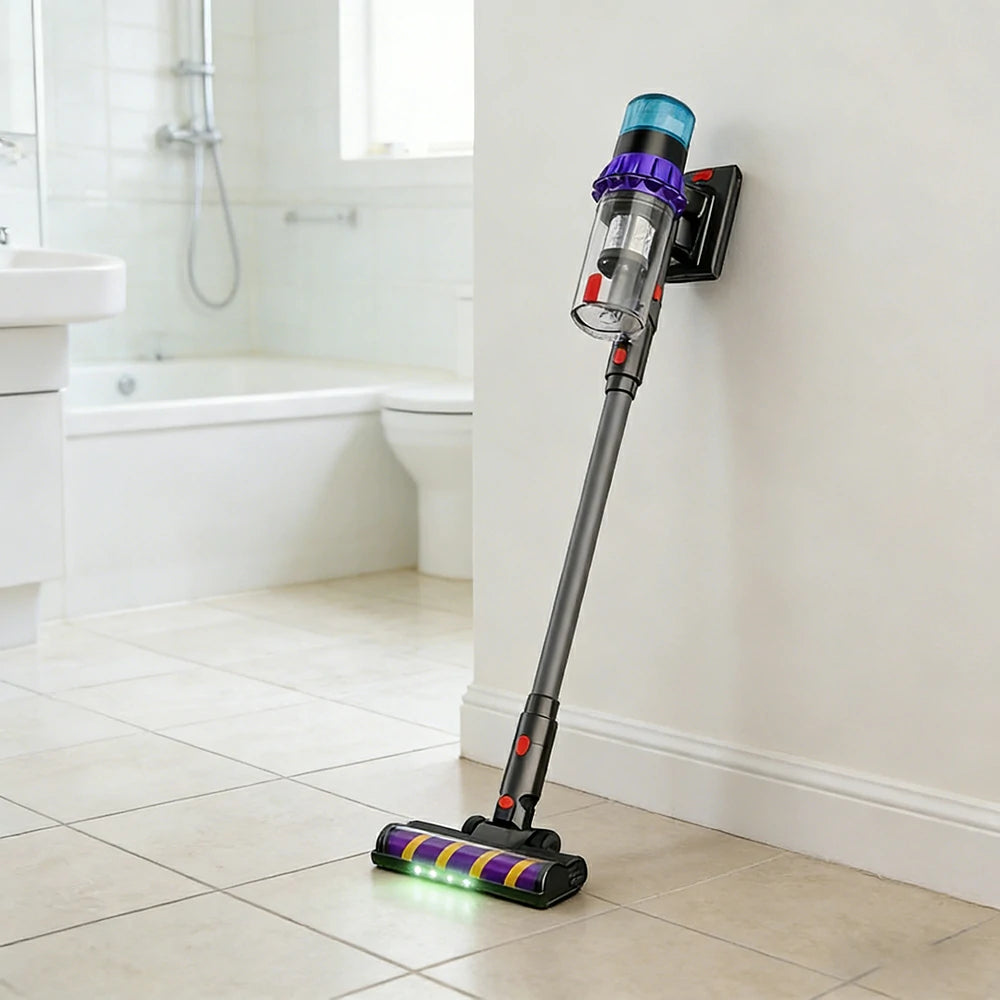 NEVORA Cordless Vacuum Cleaner with Green Light Dust Detection 45000Pa Suction Vacuum and Mop Anti Tangle Roller - Purple