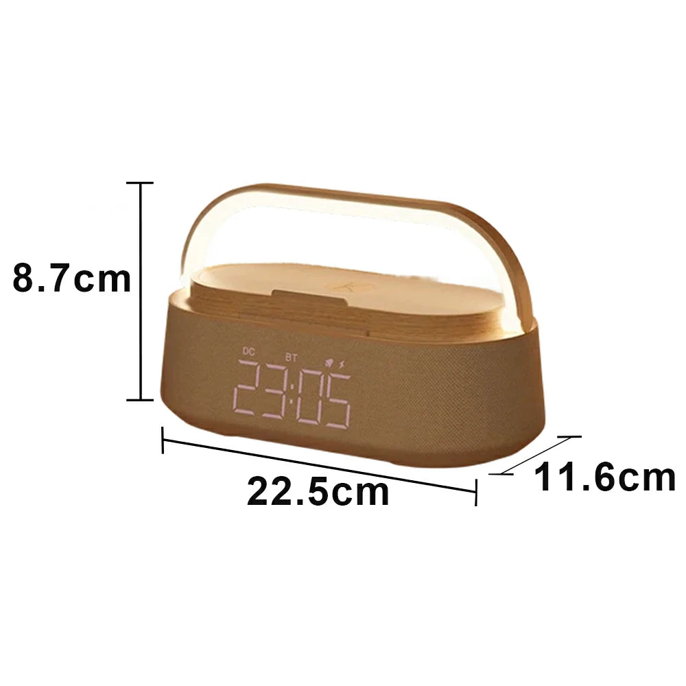 NEVORA Portable Bluetooth Speaker Wireless Charger Touch Dimming with Carry Handle