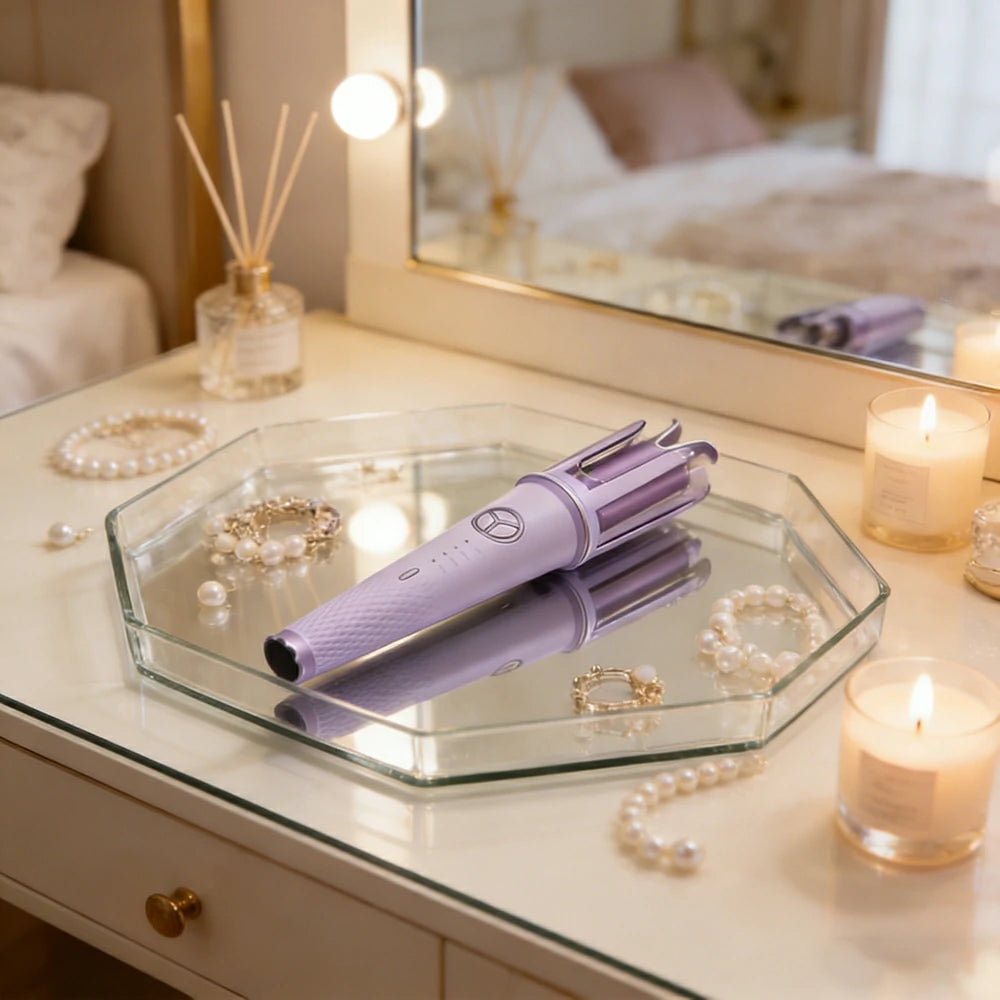 NEVORA Automatic Hair Curler with Dual Direction Negative Ion Technology Heat Insulating Design