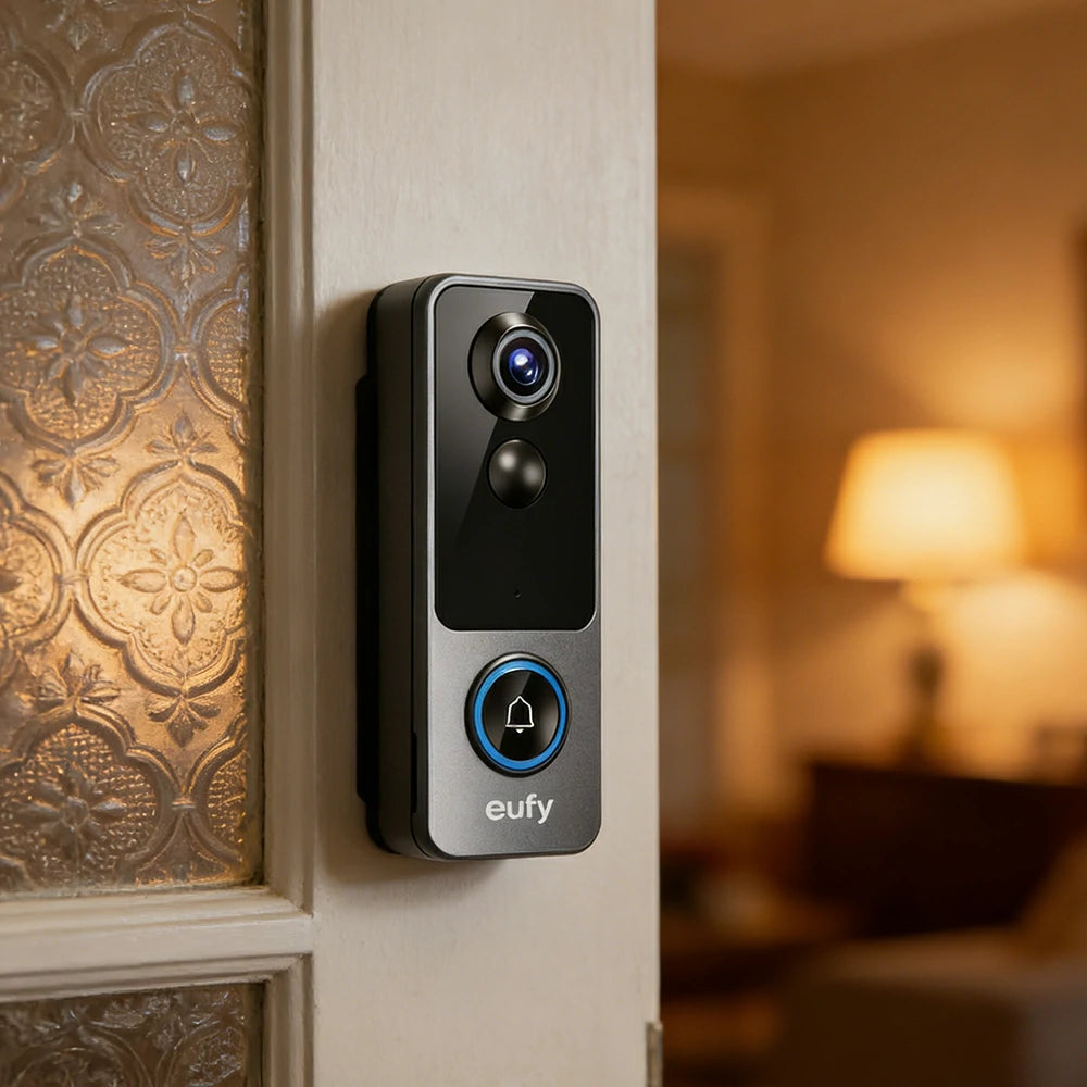 NEVORA Smart Video Doorbell Camera Wireless Battery Powered with Two Way Talk Ultra Wide View - Black