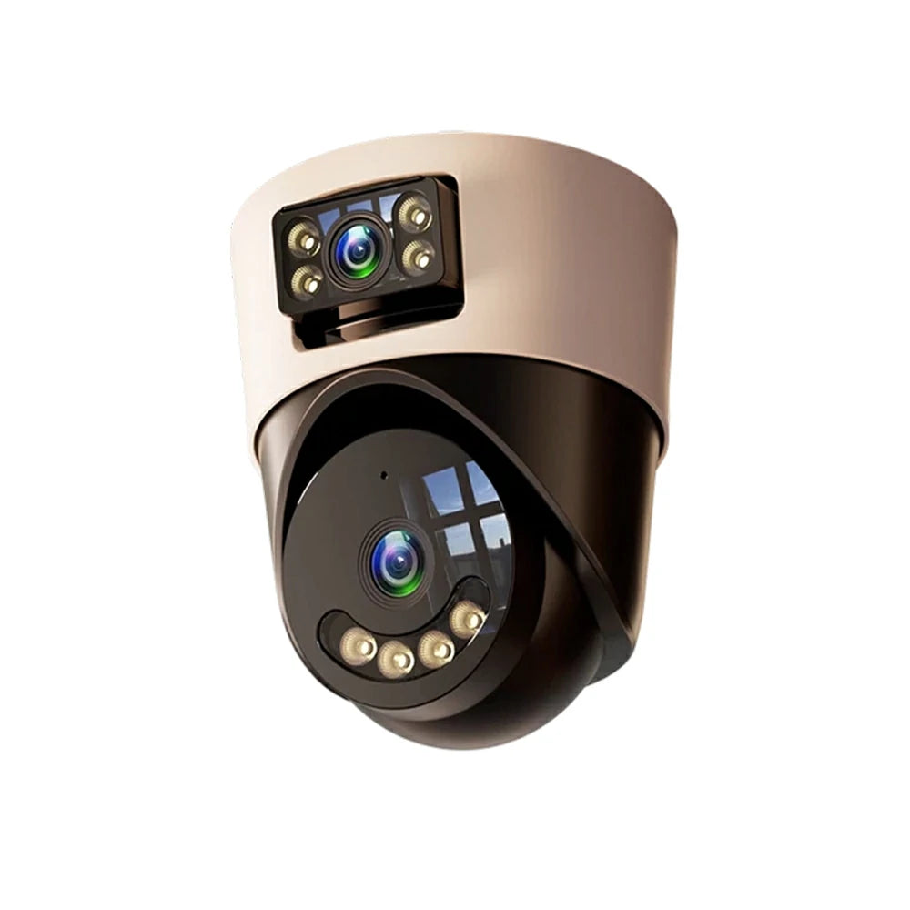 NEVORA Dual Lens Indoor Security Camera No Drill Installation Full Colour Day Night with Two Way Audio
