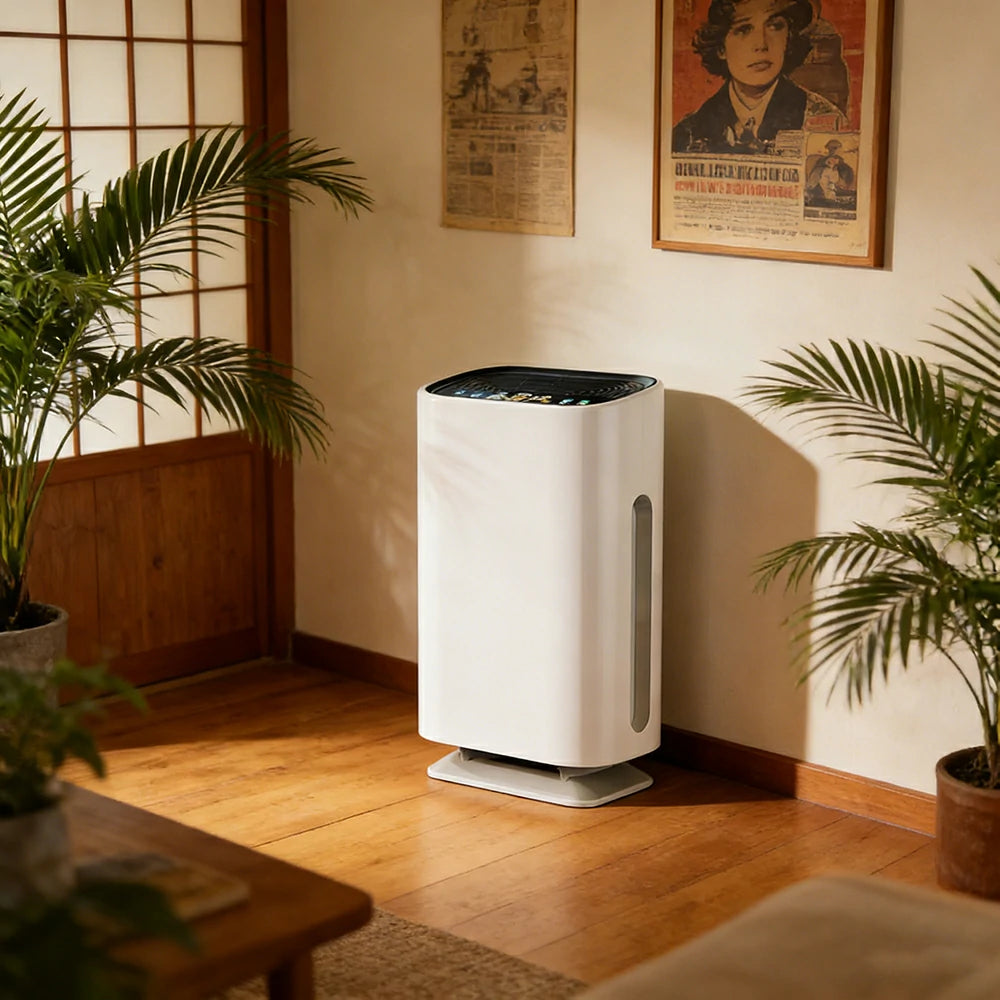 NEVORA High Performance Air Purifier - Formaldehyde Reduction, Large Area Coverage, Low Noise - White