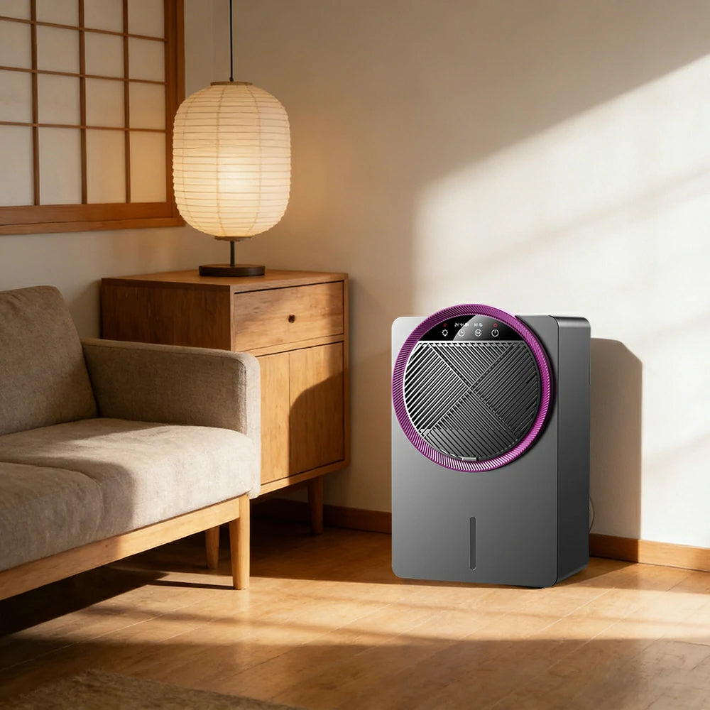 NEVORA Whole Home Dehumidifier - One Hundred Square Metres Coverage, Smart Humidity Control, Low Noise, Anti-Mould & Bacteria - Purple