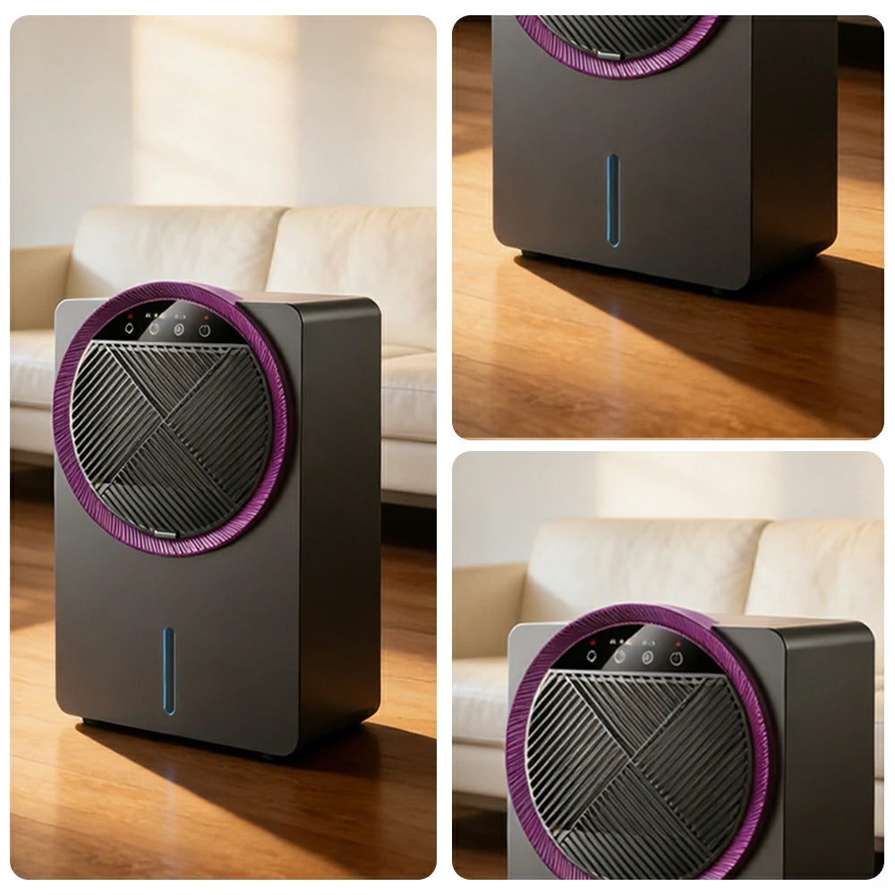 NEVORA Whole Home Dehumidifier - One Hundred Square Metres Coverage, Smart Humidity Control, Low Noise, Anti-Mould & Bacteria - Purple