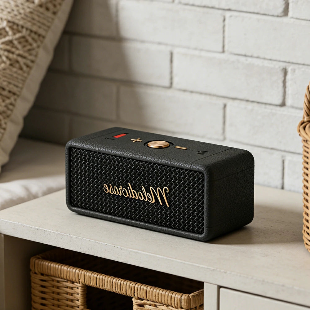 NEVORA Portable Bluetooth Speaker Waterproof Dustproof Long Battery Life Compact Design - Black