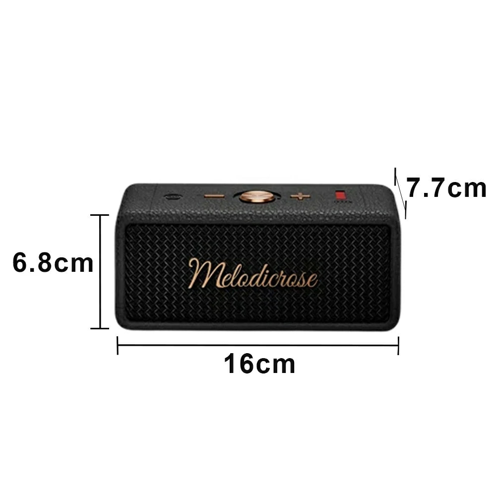 NEVORA Portable Bluetooth Speaker Waterproof Dustproof Long Battery Life Compact Design - Black