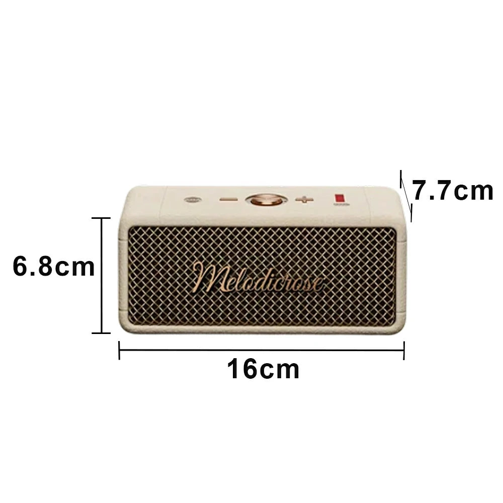 NEVORA Portable Bluetooth Speaker Waterproof Dustproof Long Battery Life Compact Design - White