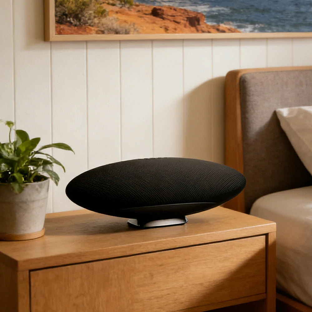 NEVORA Hi Res Bluetooth Speaker 96kHz 24bit Multi Channel Audio Dual Tweeter RGB Lighting Design - Black