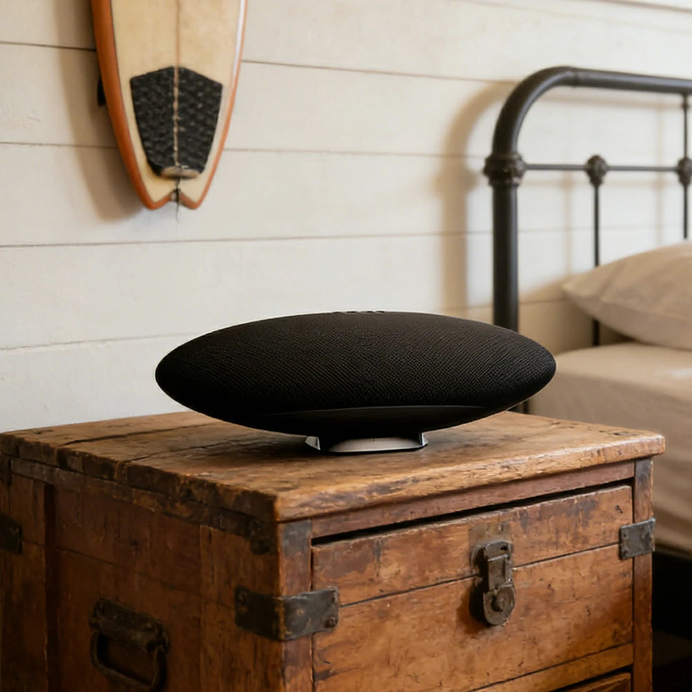 NEVORA Hi Res Bluetooth Speaker 96kHz 24bit Multi Channel Audio Dual Tweeter RGB Lighting Design - Black