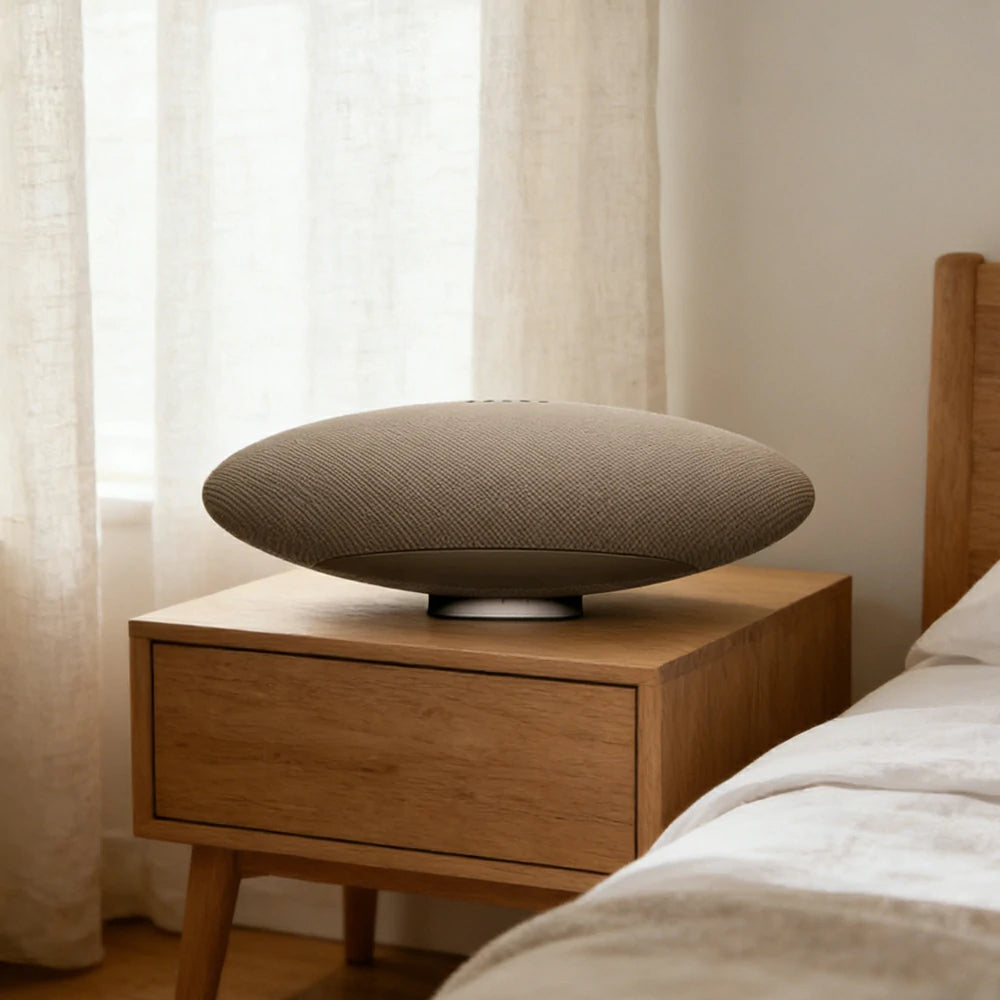 NEVORA Hi Res Bluetooth Speaker 96kHz 24bit Multi Channel Audio Dual Tweeter RGB Lighting Design - Gold