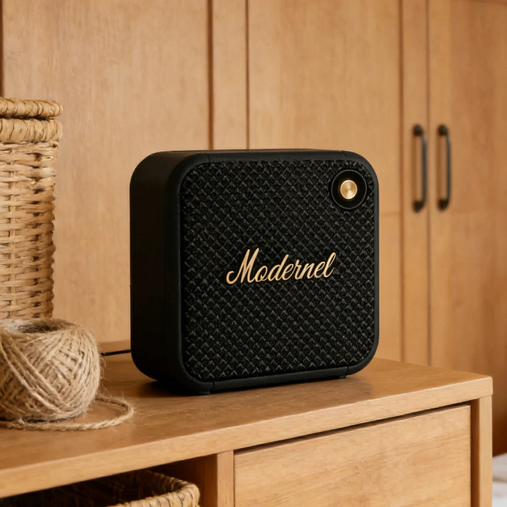 NEVORA Mini Portable Bluetooth Speaker Long Battery Life Ultra Compact Hanging Strap Design - Black