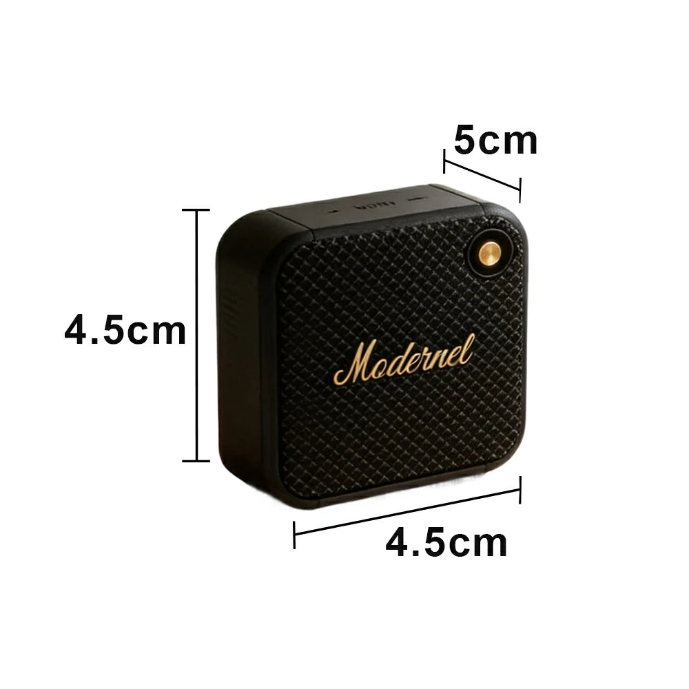 NEVORA Mini Portable Bluetooth Speaker Long Battery Life Ultra Compact Hanging Strap Design - Black