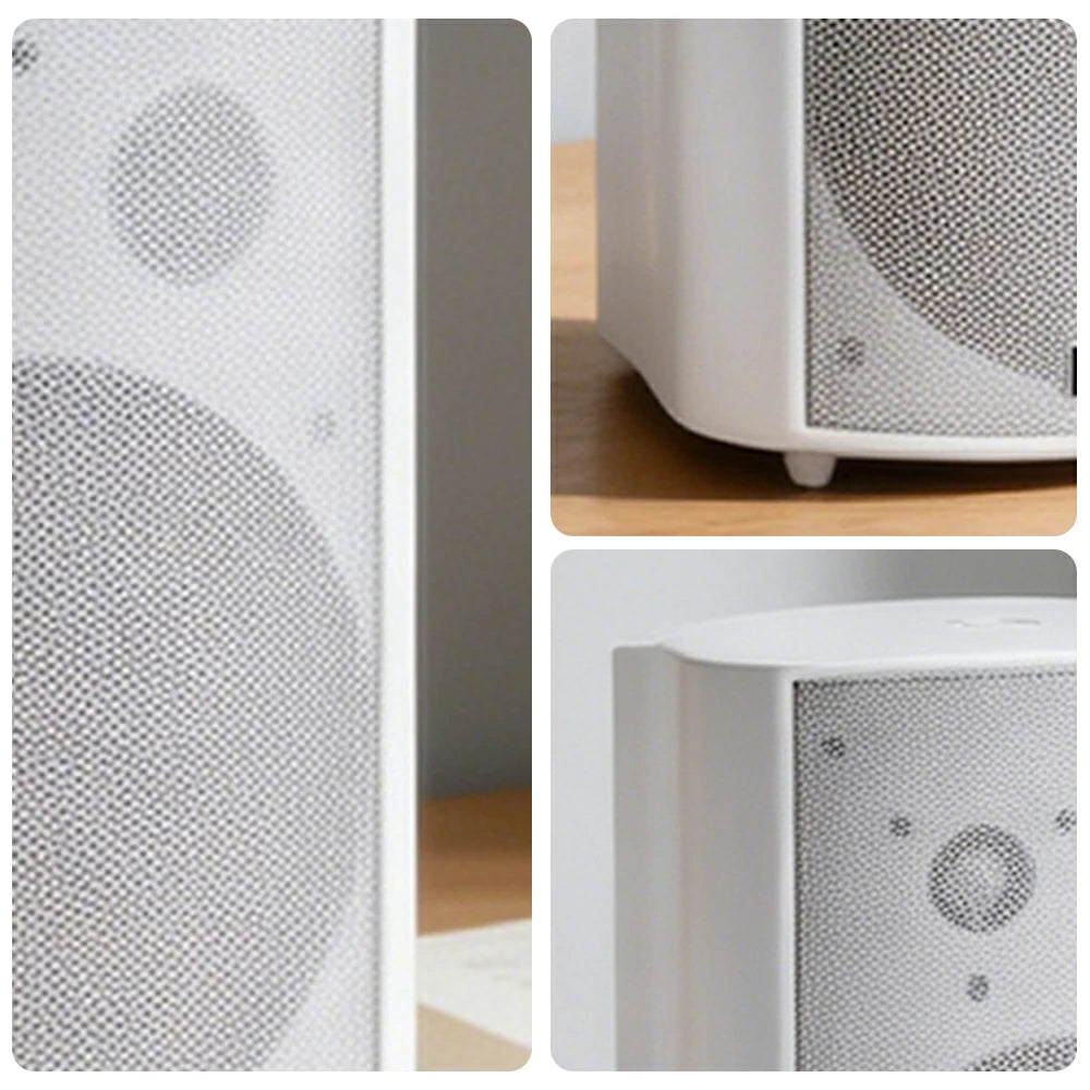 NEVORA Wireless Wall Mounted Speaker Long Range Signal Microphone Input ABS Commercial Design - White