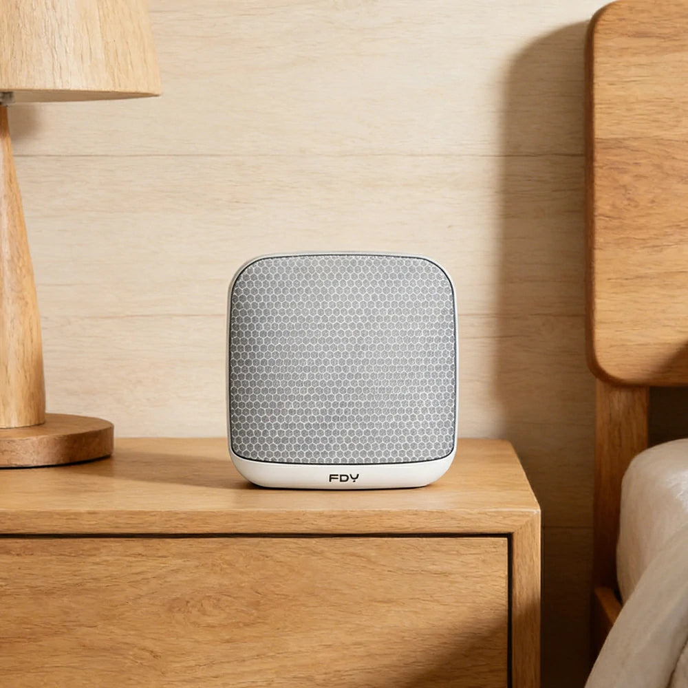 NEVORA Wall Mounted Bluetooth Speaker Ultra Slim Design with LED Ambient Light Metal Grille Wide Area Sound - White