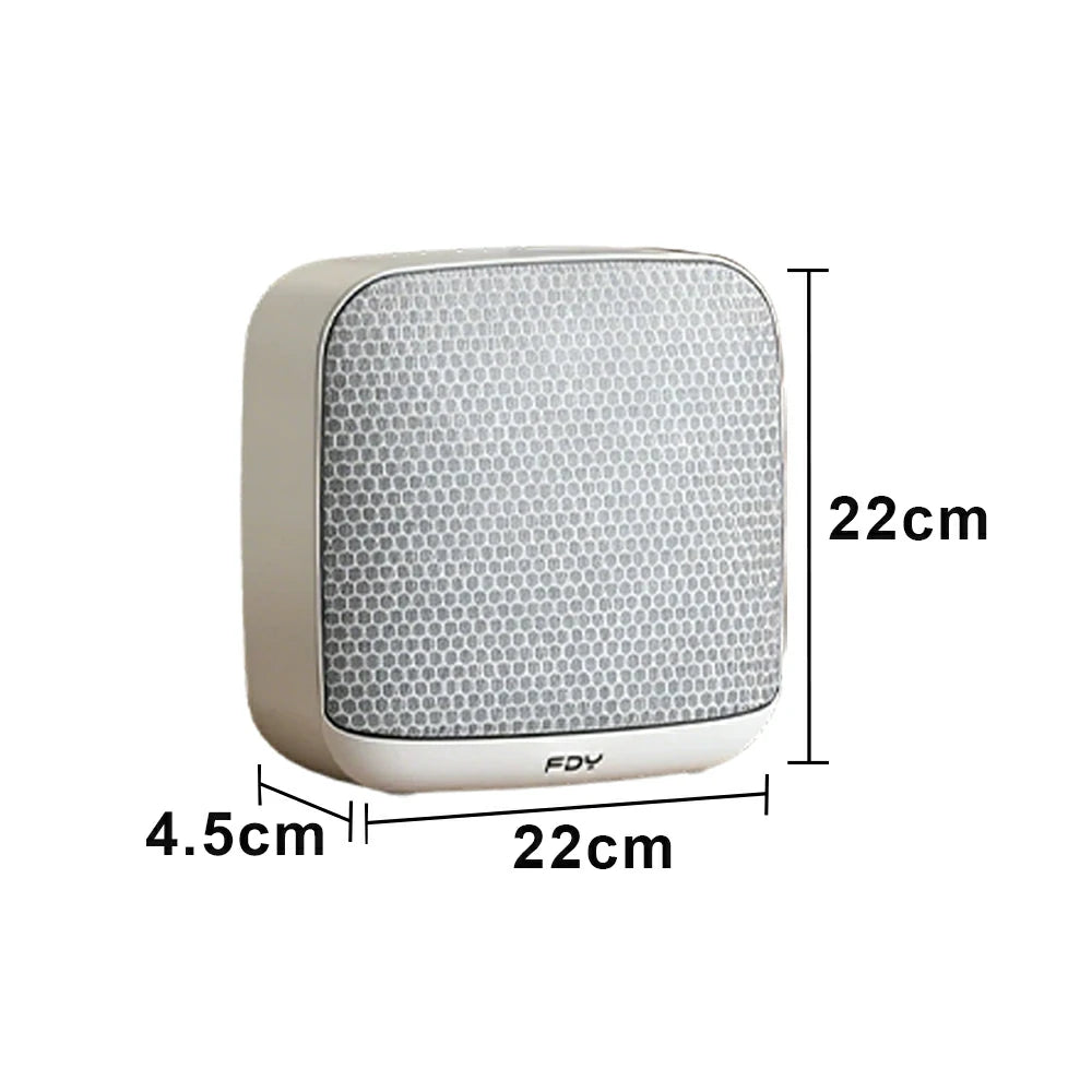 NEVORA Wall Mounted Bluetooth Speaker Ultra Slim Design with LED Ambient Light Metal Grille Wide Area Sound - White