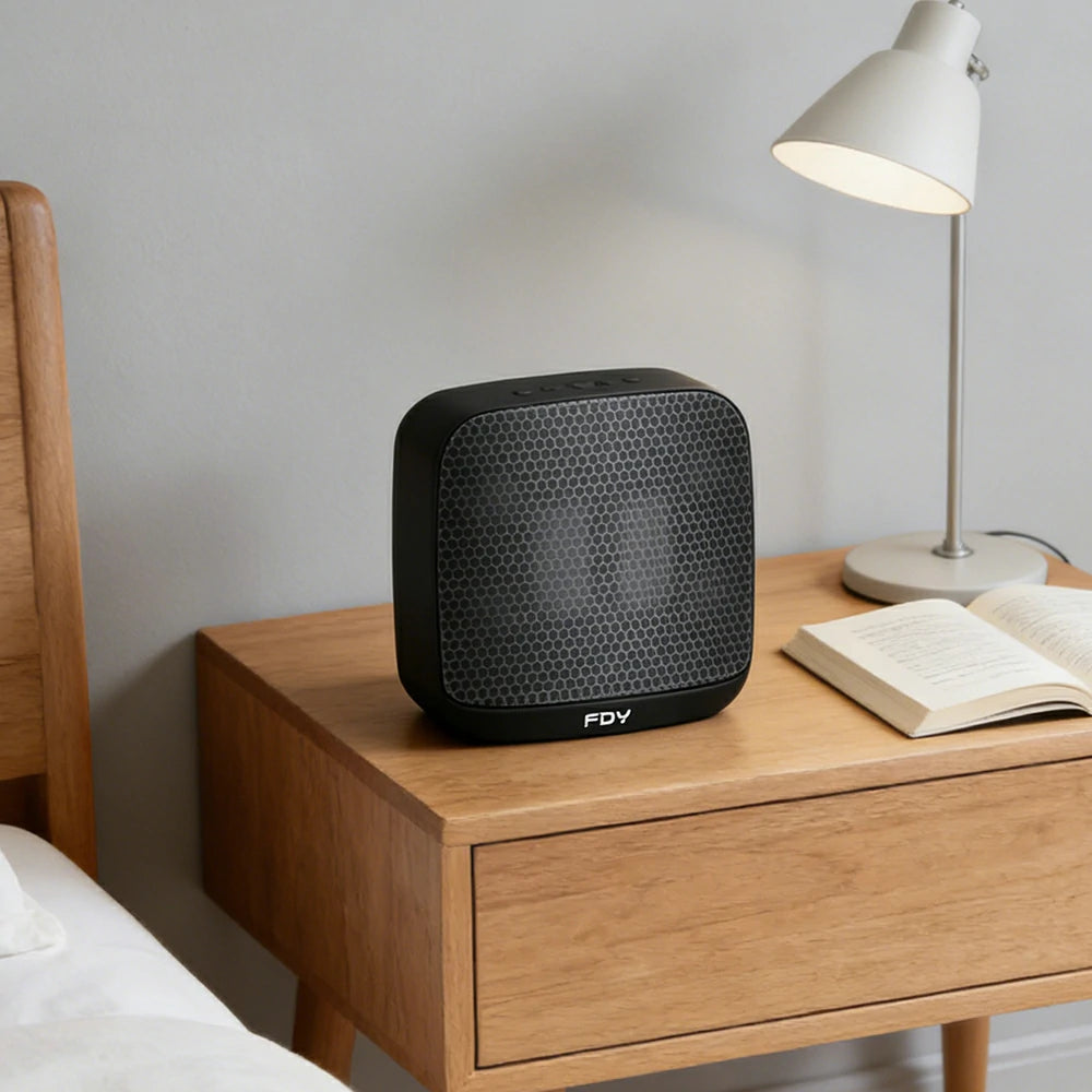 NEVORA Wall Mounted Bluetooth Speaker Ultra Slim Design with LED Ambient Light Metal Grille Wide Area Sound - Black