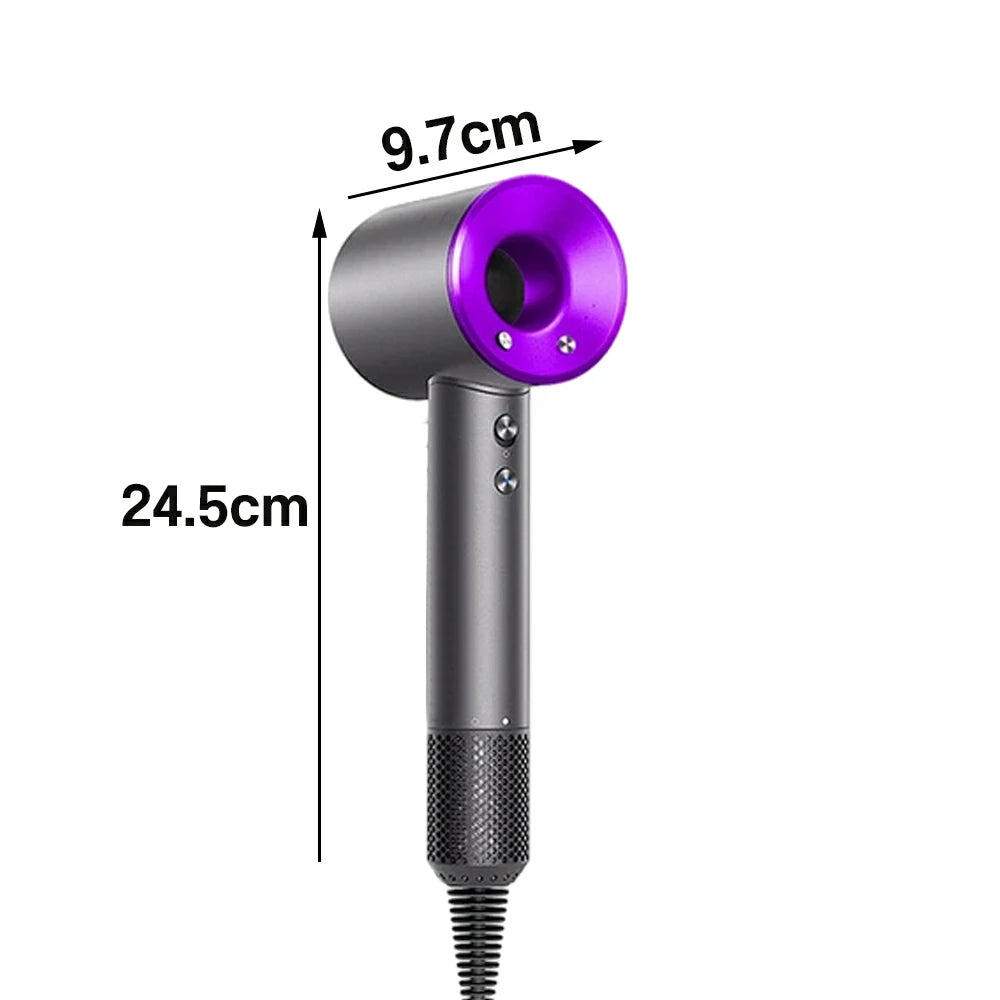 NEVORA High-Speed Hair Dryer - 120,000RPM Brushless Motor, 30m/s Powerful Airflow, Smart Care Modes, Magnetic Nozzle - Purple