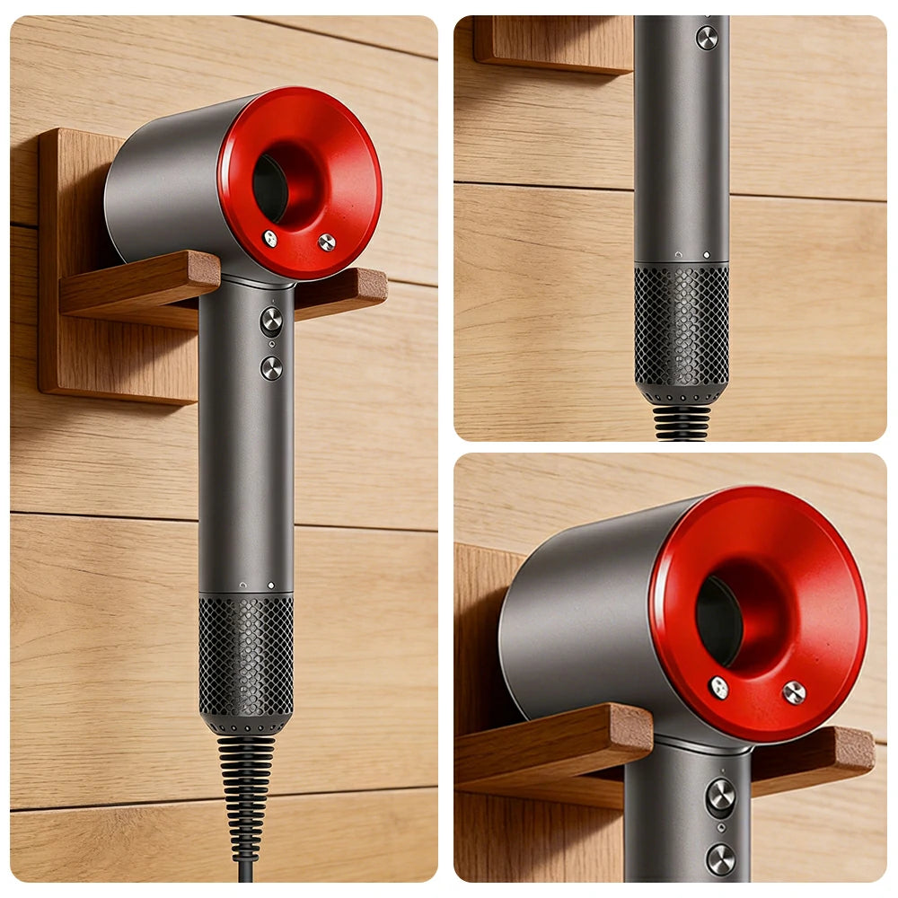 NEVORA High-Speed Hair Dryer - 120,000RPM Brushless Motor, 30m/s Powerful Airflow, Smart Care Modes, Magnetic Nozzle - Red