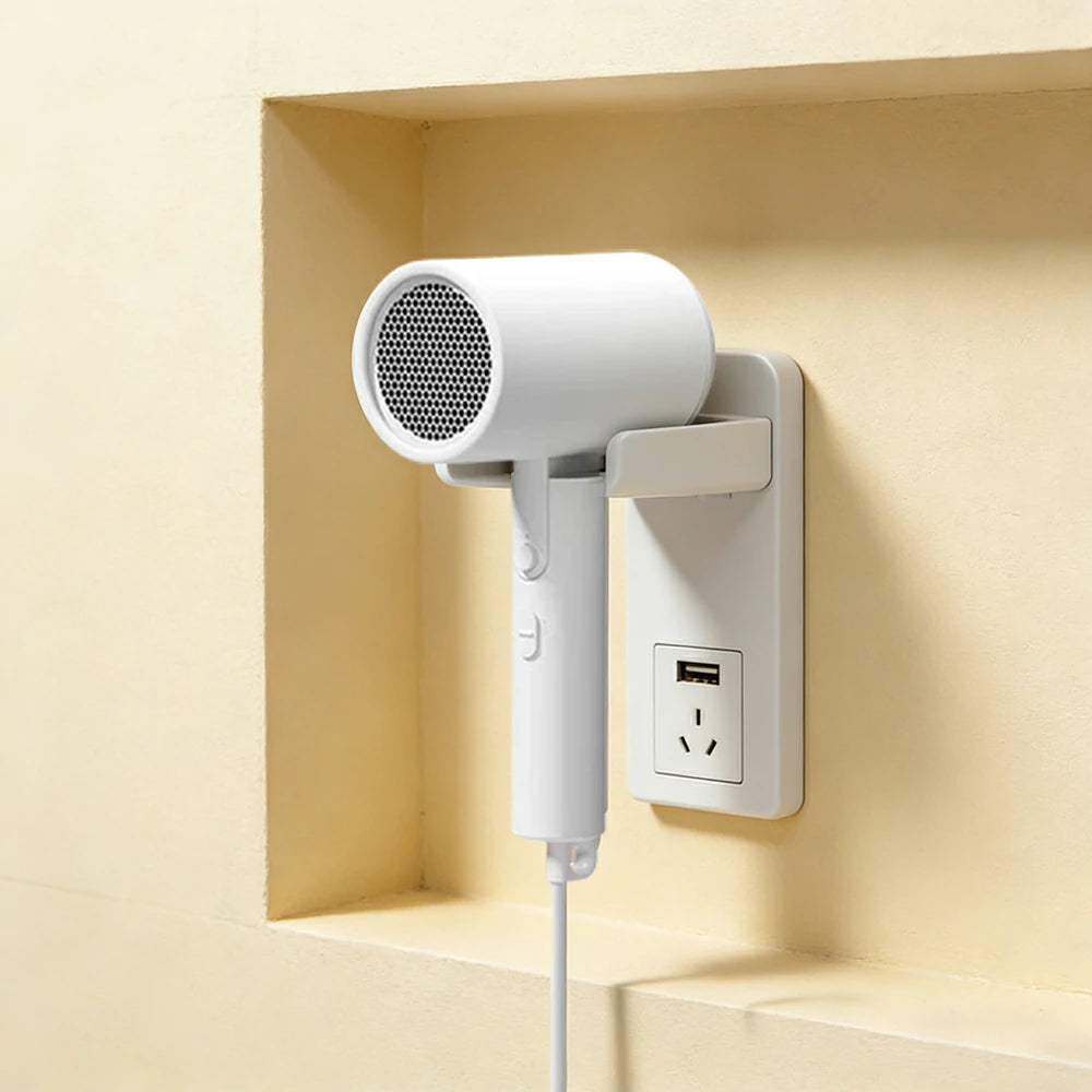 NEVORA Foldable Hair Dryer - 18,000RPM DC Motor, Negative Ion Care, Dual Speed & Heat Settings, Travel Friendly Design - White