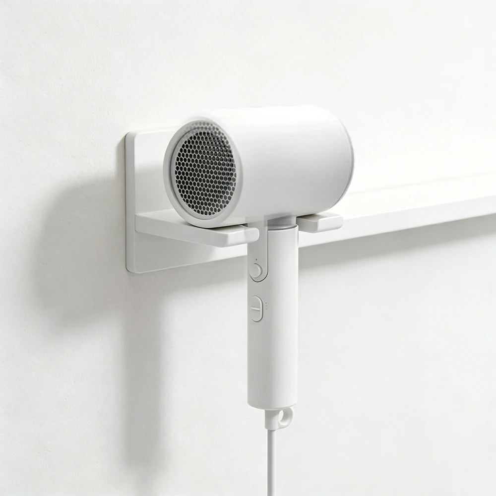 NEVORA Foldable Hair Dryer - 18,000RPM DC Motor, Negative Ion Care, Dual Speed & Heat Settings, Travel Friendly Design - White