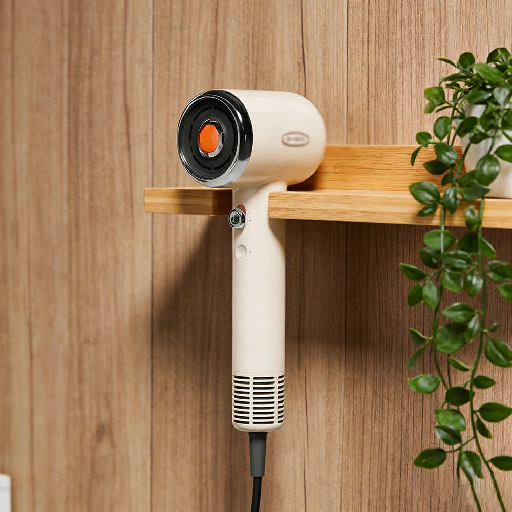 NEVORA High-Speed Hair Dryer - 110,000RPM Fast Drying, Dual Ion Technology, Ultra-Quiet 56dB, Family & Pet Friendly - White