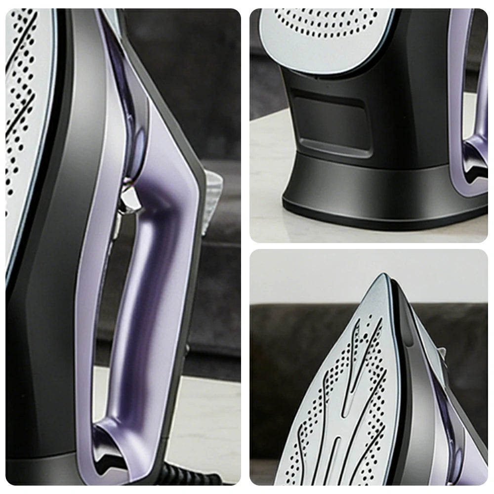 NEVORA Iron 2200W Triple-Layer Soleplate with Self-Cleaning 350ml Water Tank and Adjustable Steam