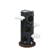 PAWORA Winter Tree House Cat Tree - 124cm Multi-Level Cat Tower with Tree Hole Hideaway - Grey & White