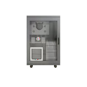 PAWORA Multi-Level Cat Cabinet with Ventilated Transparent Doors 60x60x90cm For Living Room Balcony Pet Room - Grey
