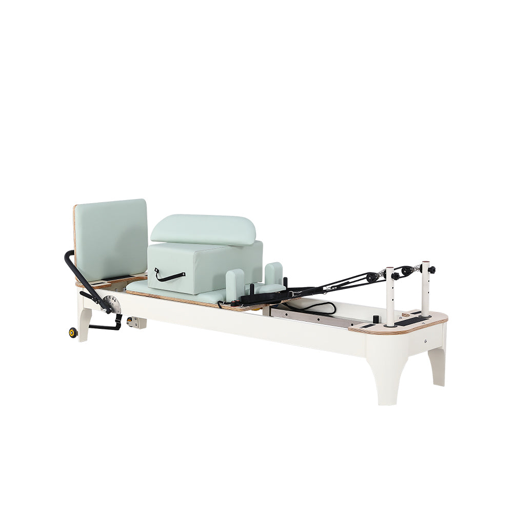 MN011 Fashion Design Stability Pilates Reformer Home Gym Train Equipment Machine - White