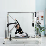 MN013 2-IN-1 Trapeze Table Reformer Pilates Bed Home Gym Train Equipment Machine - White