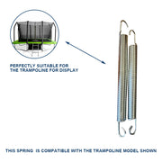 POP MASTER Trampoline Replacement Springs - 15 Pieces for 6/7/8/9FT Square Trampolines