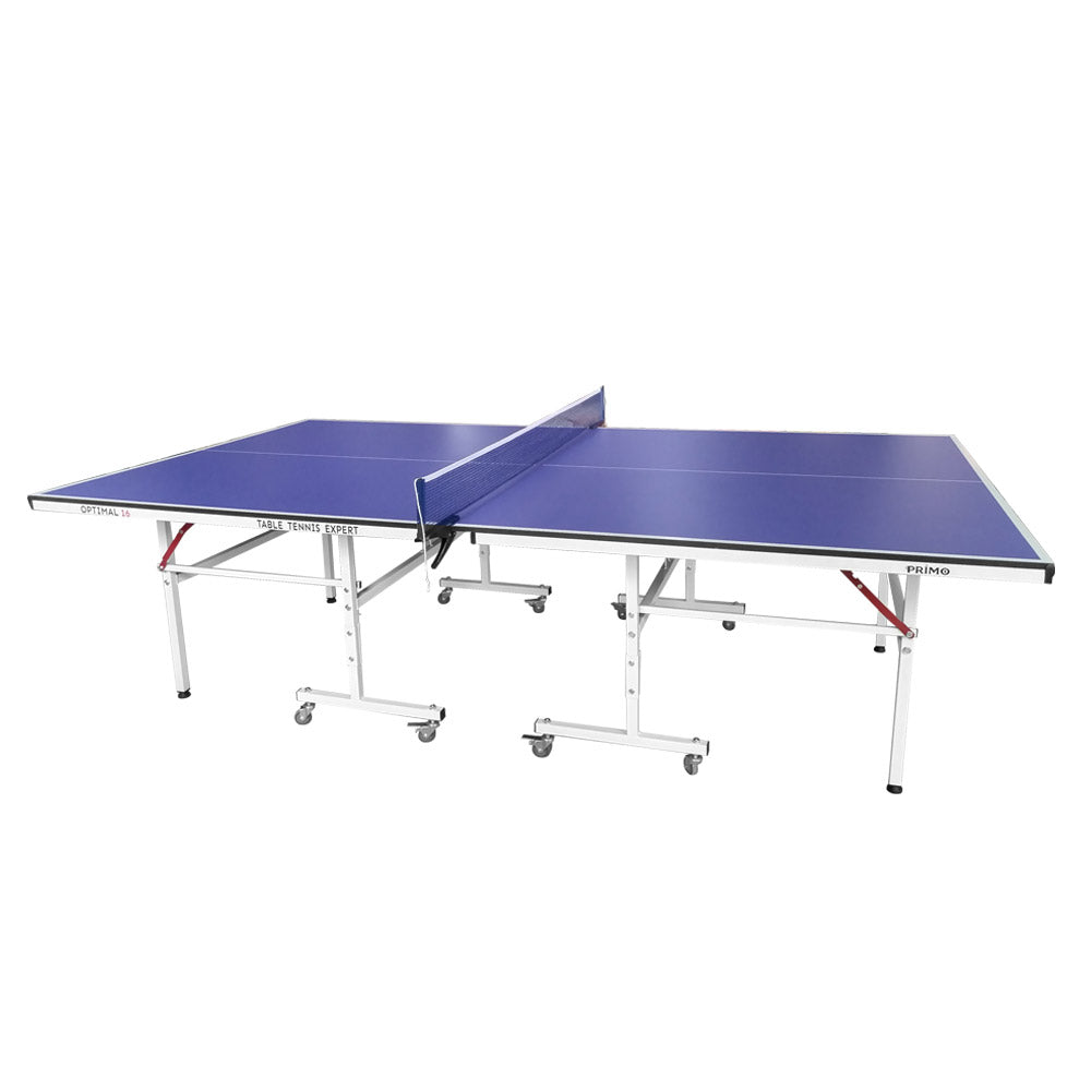 SPINIX Optimal 16mm Indoor  Blue Top Foldable Solo Play Table Tennis Pingpong Table-Bats Balls Net
