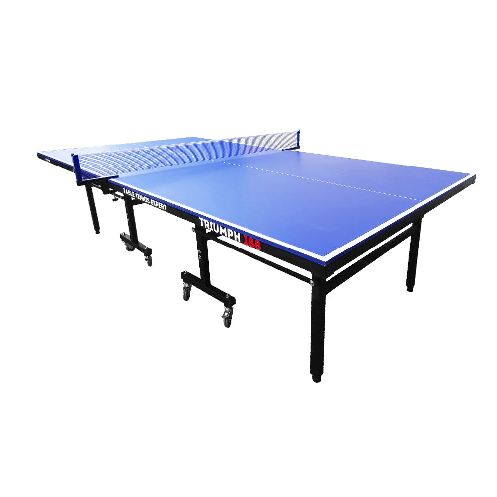 SUNNET Triumph 188 15mm Outdoor Waterproof Blue Foldable Solo Play Table Tennis Pingpong Table-Bats Balls Net