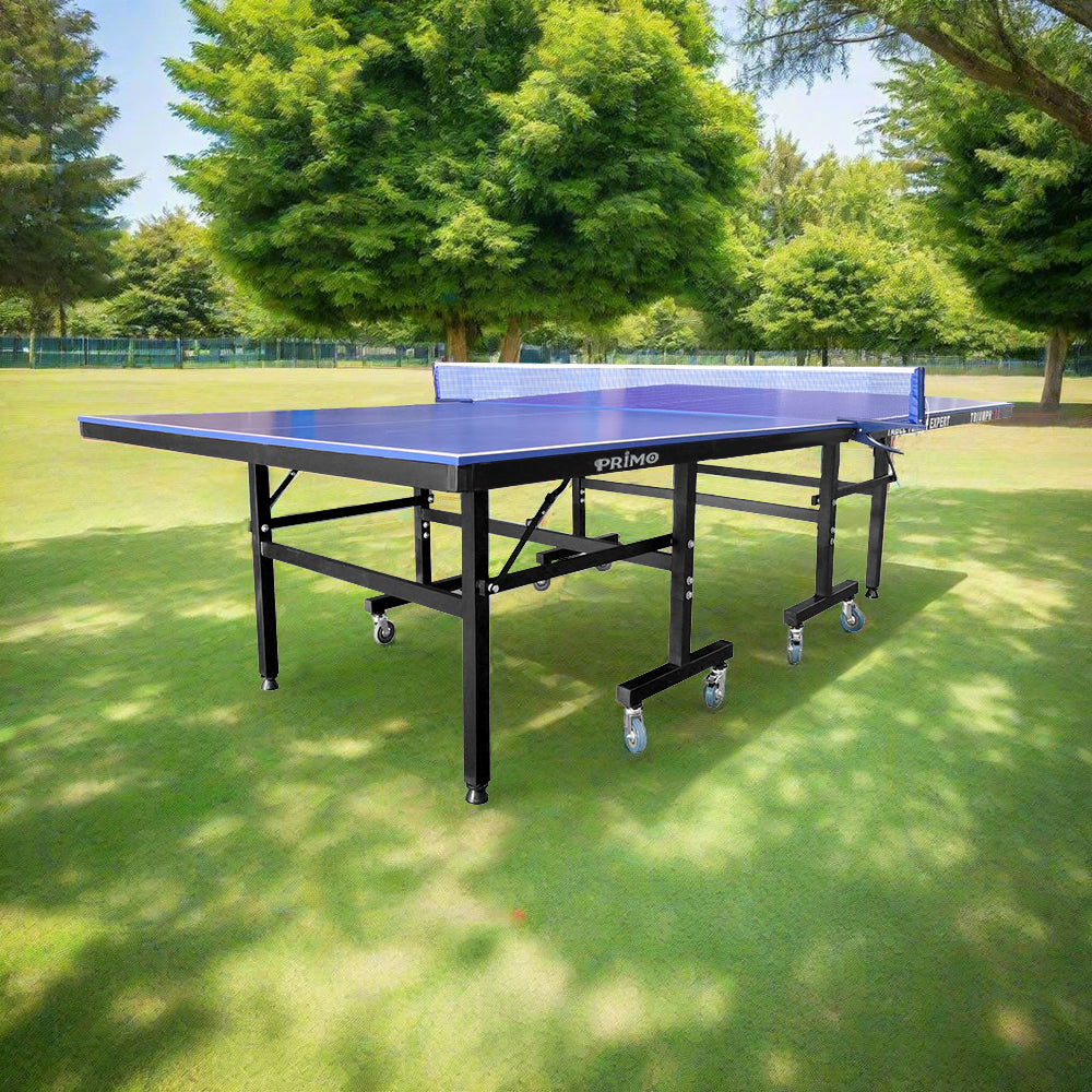 SUNNET Triumph 188 15mm Outdoor Waterproof Blue Foldable Solo Play Table Tennis Pingpong Table-Bats Balls Net