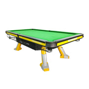 QUESLA 9FT High-End Billiard Table - Oak Carbon Fiber Rail, Precision Slate Surface, Colorful Underframe
