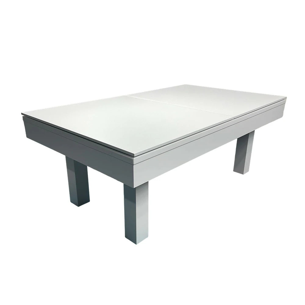 QUESLA 7FT Luxurious Slate Pool /Dining / Billiard Table Free Accessories - White Frame