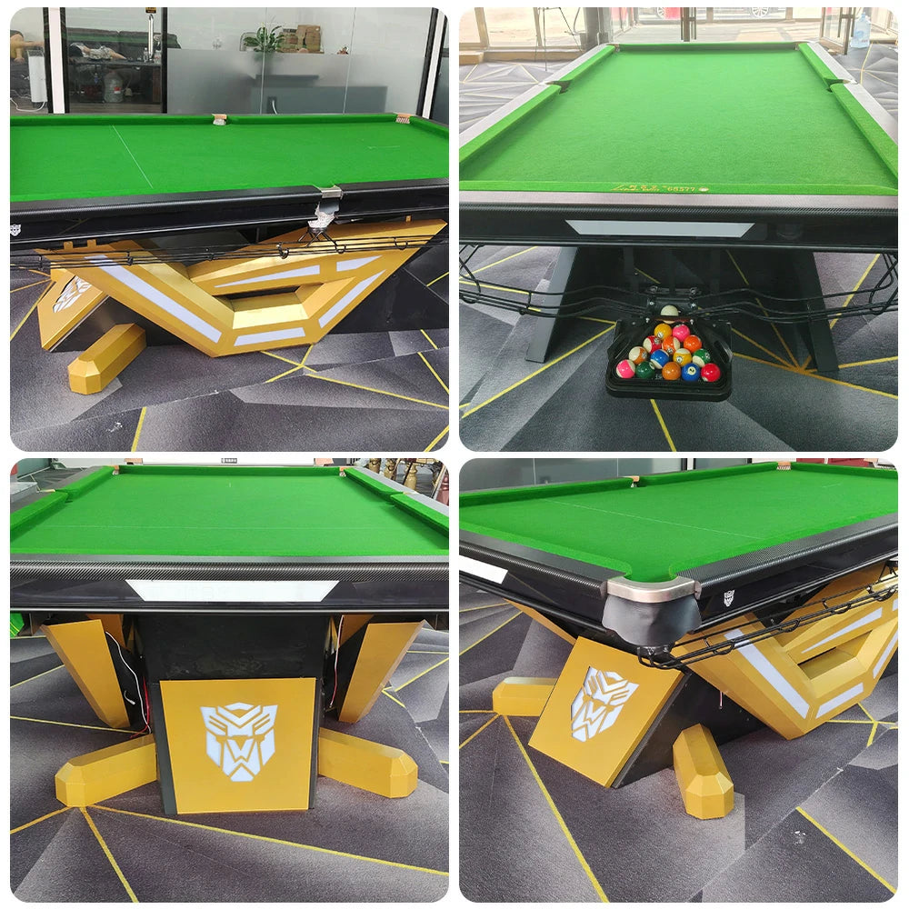 QUESLA 9FT Billiard Table - Durable Slate Surface, Carbon Fiber Rail, Alloy Pockets, Smooth Ball Return System