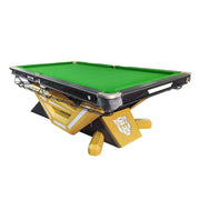QUESLA 9FT Billiard Table - Durable Slate Surface, Carbon Fiber Rail, Alloy Pockets, Smooth Ball Return System
