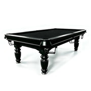 QUESLA 7/8/9FT Slate Pool Table 20mm Slate Solid Timber Adjustable Levellers for Home Club Office - Black Frame & Black Felt