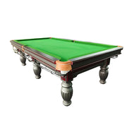 QUESLA 9FT Billiard Table - Solid Oak Frame, Bluestone Slate Surface, Durable Copper Pockets