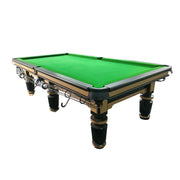 QUESLA 9FT Billiard Table - Solid Oak Frame, Bluestone Slate Surface, Durable Copper Pockets
