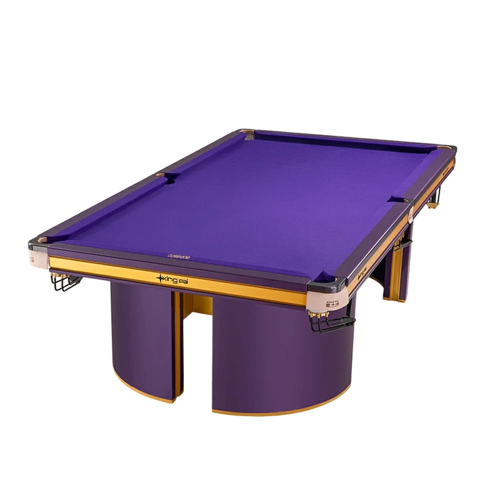XINGPAI Professional Billiard Table 50mm Slate 18-Point Steel Frame Tournament Size Premium Home Game Room - Purple