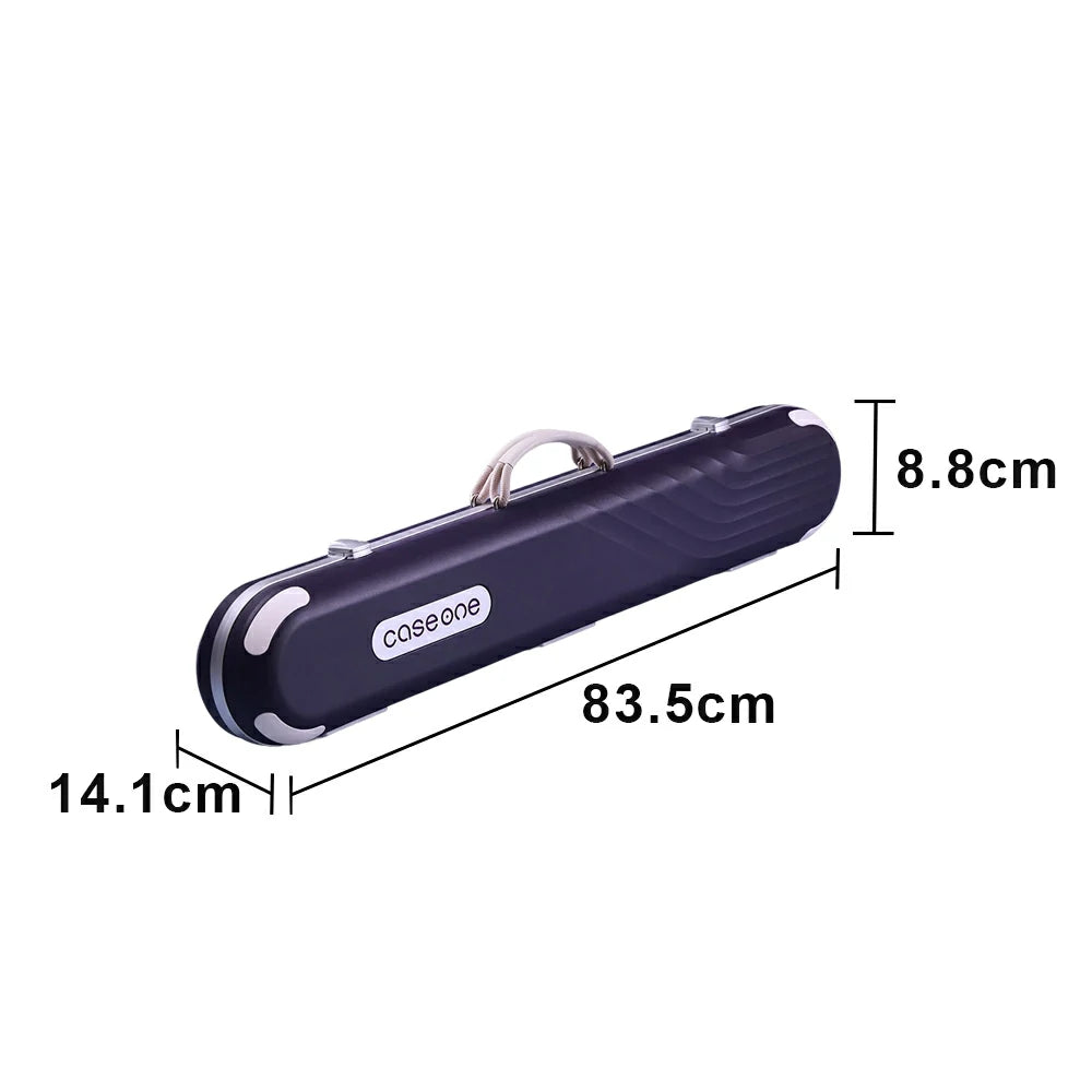 QUESLA Billiard Cue Case 3 Butts 4 Shafts EVA Hard Shell Waterproof Portable Storage 83.5cm Home Club Travel Use - Purple