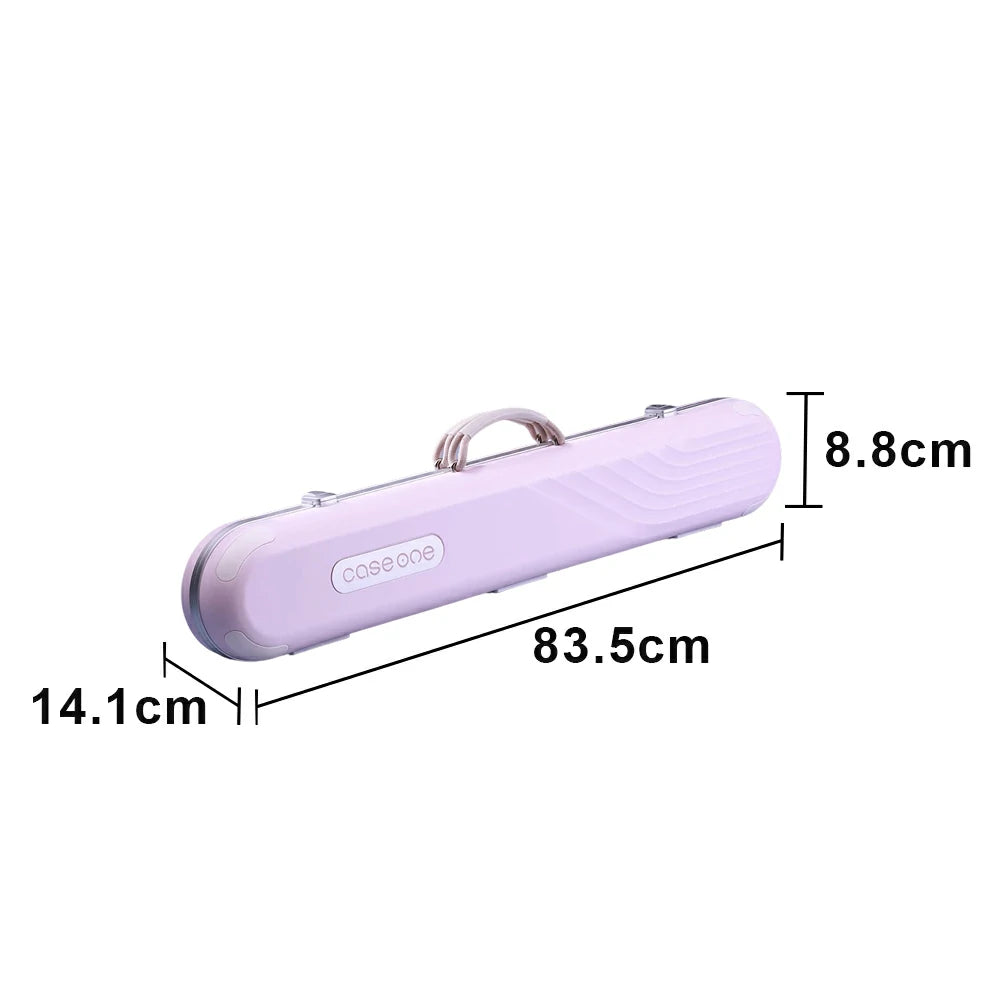 QUESLA Billiard Cue Case 3 Butts 4 Shafts EVA Hard Shell Waterproof Portable Storage 83.5cm Home Club Travel Use - Pink